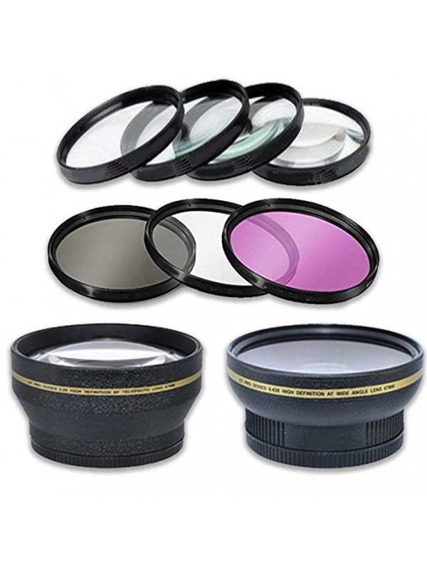 DSLR Camera Bundle with EF-S 18-55mm f/3.5-5.6 IS II Lens + EF 75-300mm f/4-5.6 III Lens + 2pc SanDisk 32GB Memory Cards + Accessory Kit