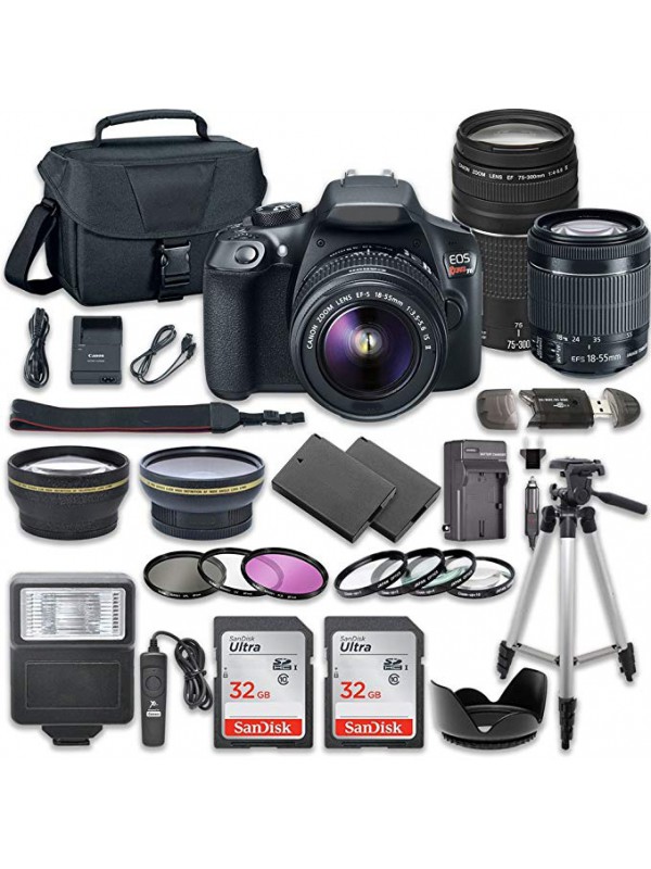 DSLR Camera Bundle with EF-S 18-55mm f/3.5-5.6 IS ...