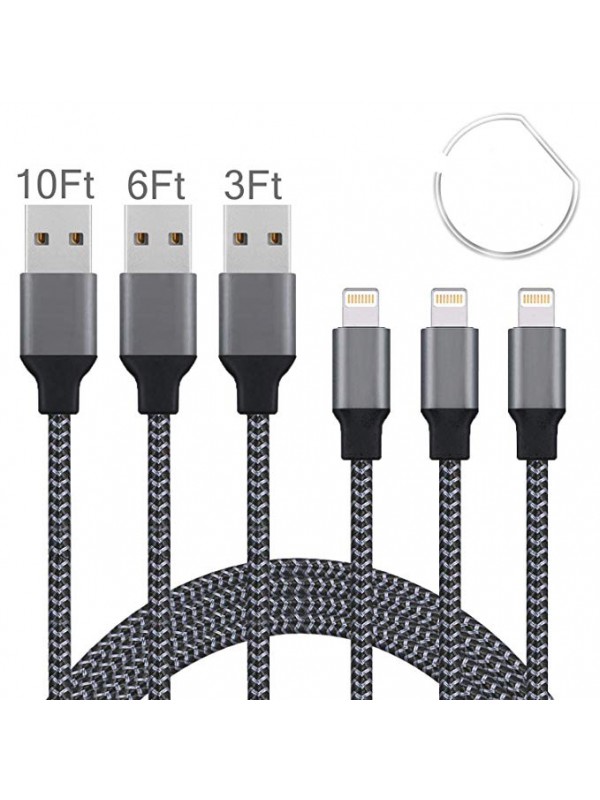 Compatible iPhone Charger,3Pack 3FT/6FT/10FT Light...