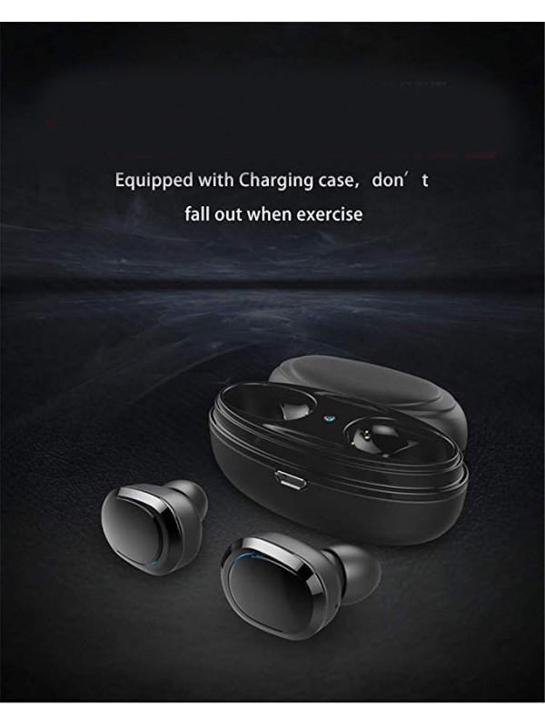 Wireless Earbuds, Patible Charging Case in-Ear Earphone Buit-in Mic HD Sound Compatible with iPhone & Android Phone, Black