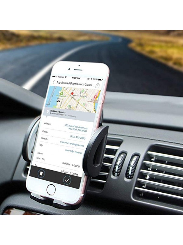 Universal Smartphone Car Air Vent Mount Holder Cradle Compatible with iPhone X 8 8 Plus 7 7 Plus SE 6s 6 Plus 6 5s 5 4s 4 Samsung Galaxy S6 S5 S4 LG Nexus Sony Nokia 