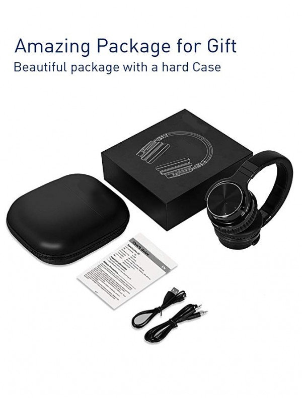 Active Noise Cancelling Headphone Bluetooth Headphones Microphone Hi-Fi Deep Bass Wireless Headphones