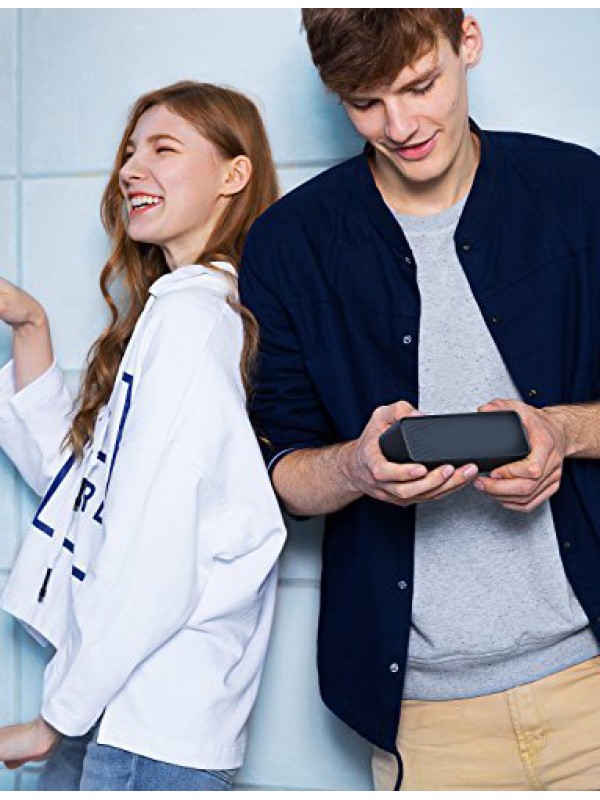 Bluetooth Speaker with Loud Stereo Sound, Rich Bass, 24-Hour Playtime, 66 ft Bluetooth Range, Built-in Mic