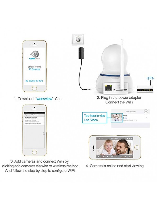Wireless 1080P Security Camera, WiFi Home Surveillance IP Camera for Baby/Elder/ Pet/Nanny Monitor, Pan/Tilt, Two-Way Audio & Night Vision Q3-S
