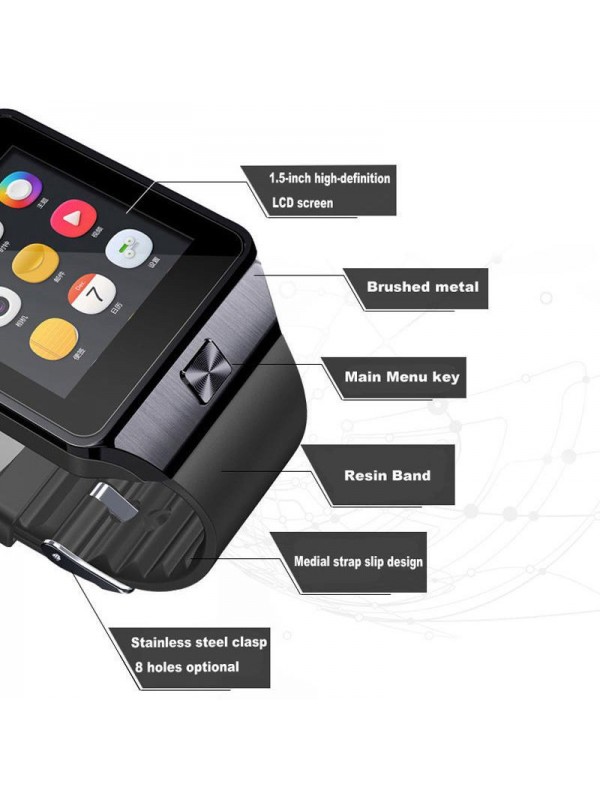 Bluetooth Wrist Smart Watch Phone Camera SIM Card For Android IOS iPhone